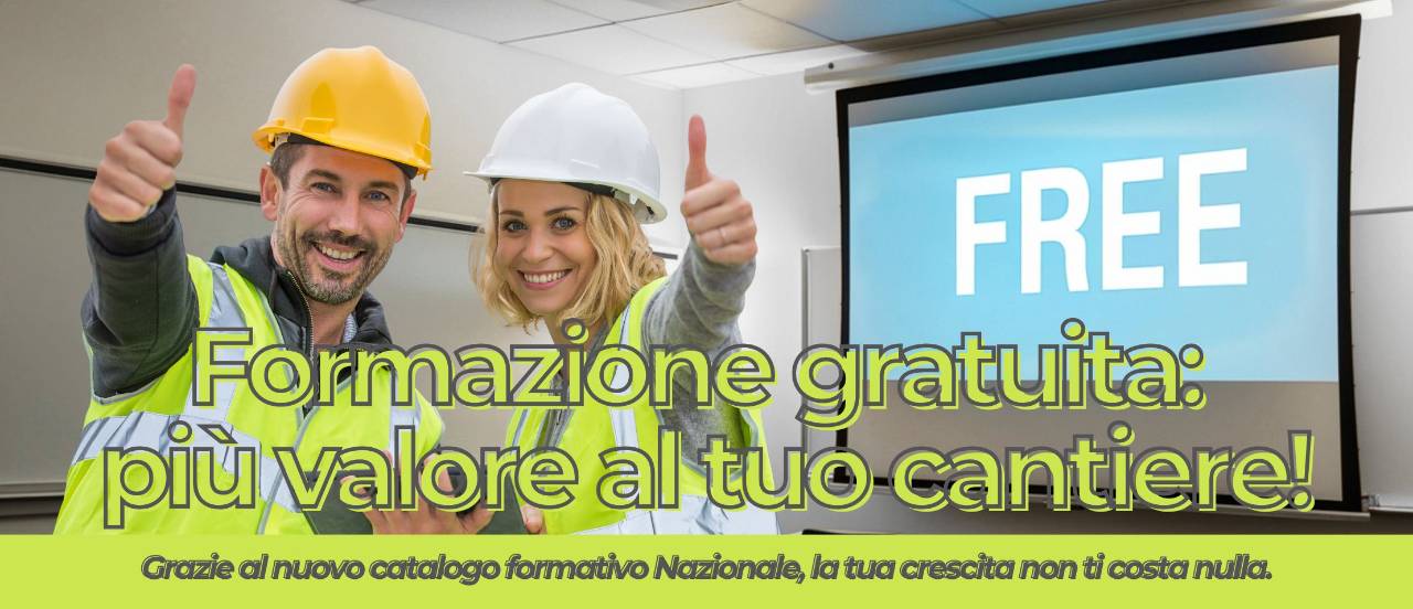Formazione gratuita per imprese iscritte alle Casse Edili